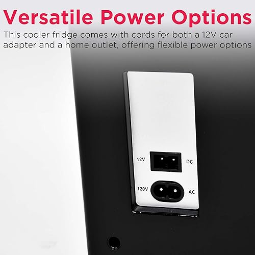 Miniatura 6 de Frigidaire EFMIS567_AMZ, Mini refrigerador de bebidas retro. 18 latas o 4 botellas de vino, nevera termoeléctrica para bebidas - Acero inoxidable