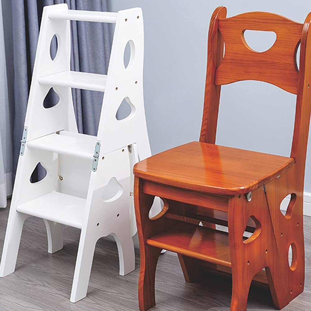 Taburete Infantil De 4 Peldaños De Madera Natural | Taburete de diseño Moderno para niños | Taburete Infantil Seguro y Universal 2 Peldaños | Carga máxima 150 kg