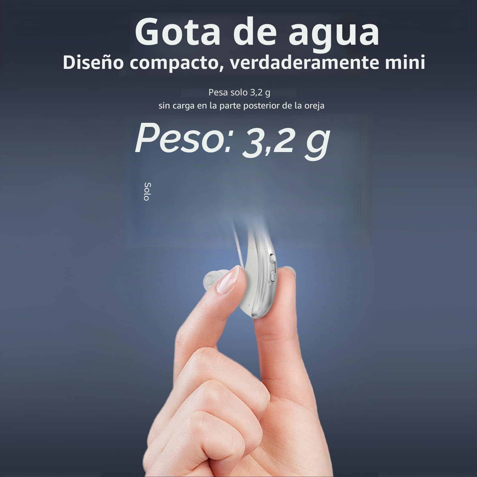 Dispositivo potenciador de sonido recargable para personas mayores y adultos, dispositivo de audio digital con control de volumen, pantalla digital HD, escucha un sonido claro, cómodo de llevar (negro