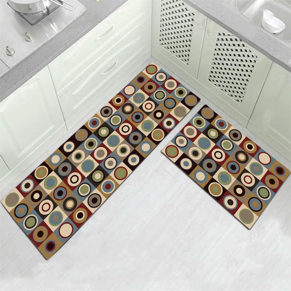 KüChenläUfer KüChenmatte 45x120cm, KüChenteppich Waschbar rutschfest, Teppich LäUfer Flur FußMatte Badematten, Wasser öL Aufnehmen Teppich KüChe Set für KüChe Wohnzimmer, Badezimmer Square