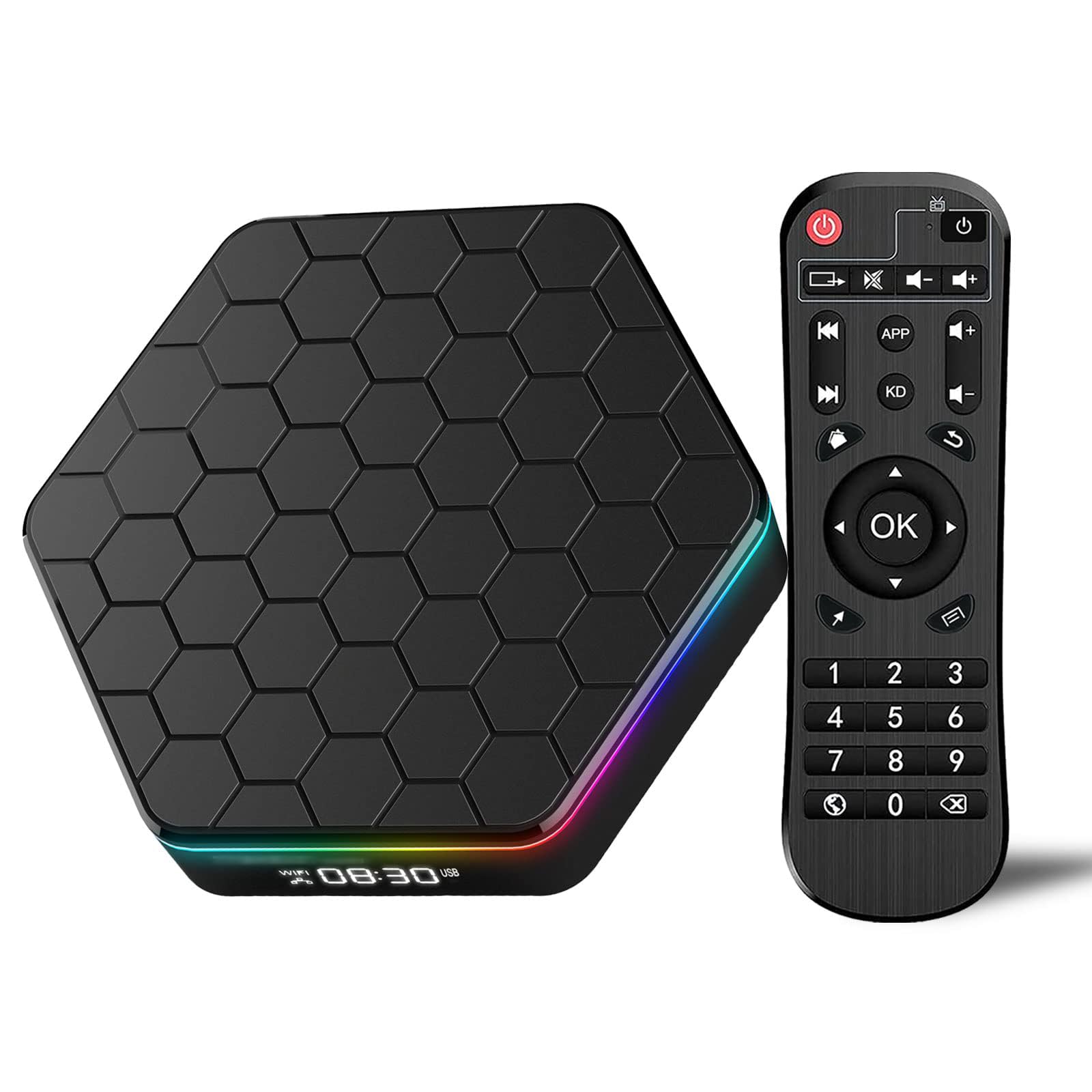 Android TV Box 12.0, Android Box 2025 4GB RAM 64GB ROM 6K TV Box with Allwinner H618 Quad-Core Chip, Smart TV Box Support 4K 6K WIFI 6 2.4GHz/5GHz Dual WIFI Bluetooth 5.0 3D HDR10 Smart Box