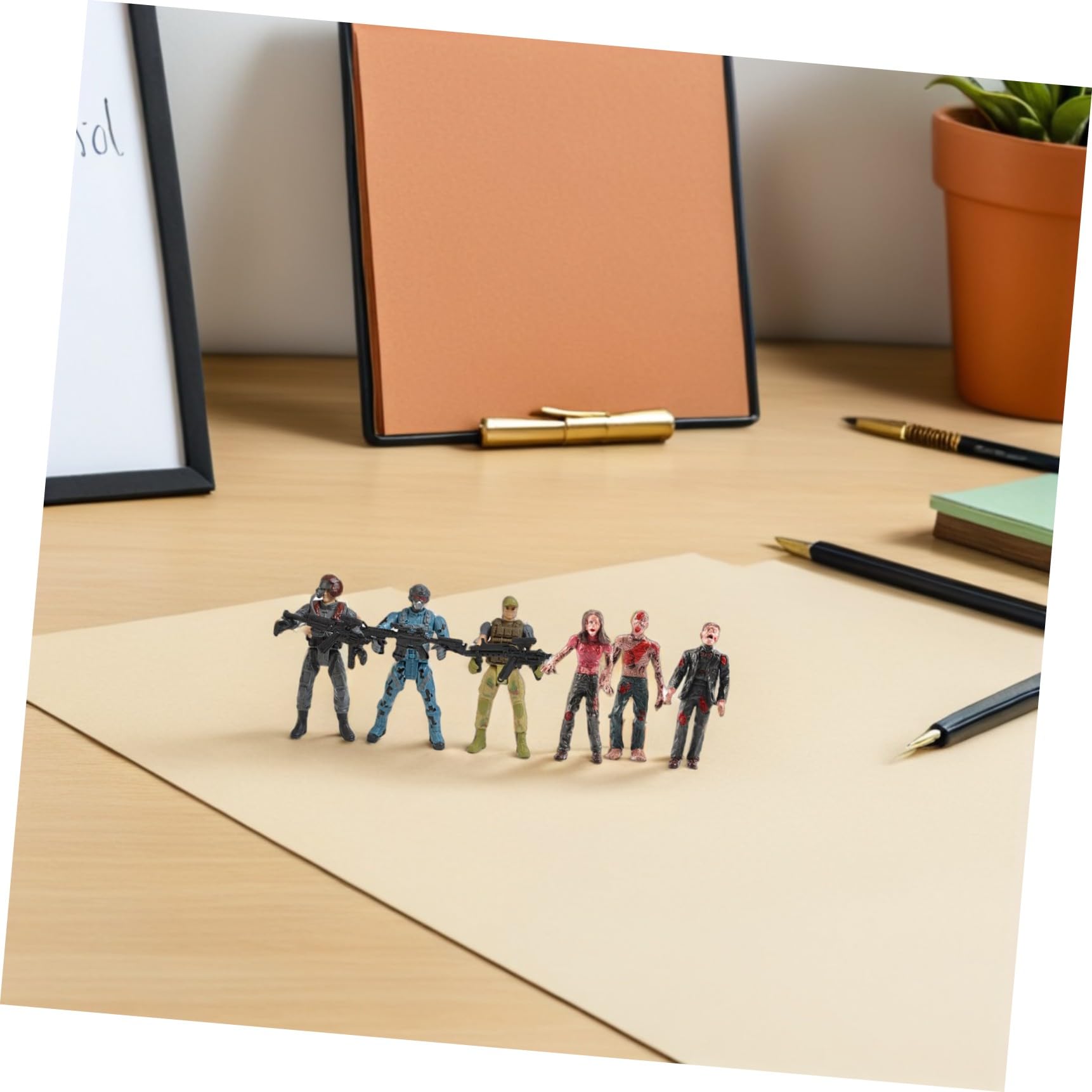 SUPVOX Figurina Soldato Militare Flessibile in Plastica 10 Cm | Riproduzione Simulata, Aspetto Realistico, per Ragazzo Ragazza, Interazione Genitore-figlio, Tema Zombie Stile Casuale