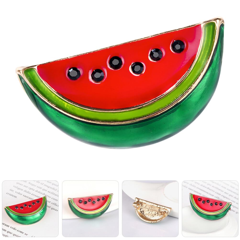 Watermelon Pin Set 3pcs Metal Brooch Decorative Lapel Pins for Women Party Accessory