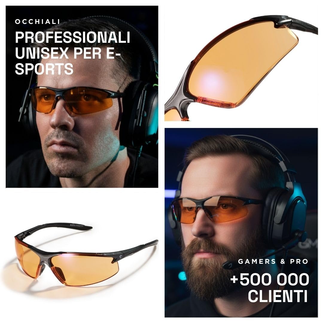 Horus X - Occhiali Anti Luce Blu Gaming eSport – Occhiali Luce Blu Uomo Donna