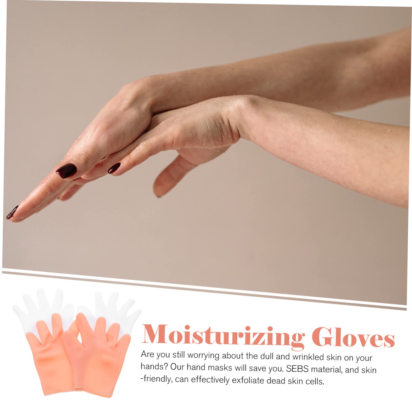 minkissy 2 Pairs Moisturizing Sunscreen Gloves Portable Lotion Gloves for Hand Whitening Exfoliating and Dry Skin