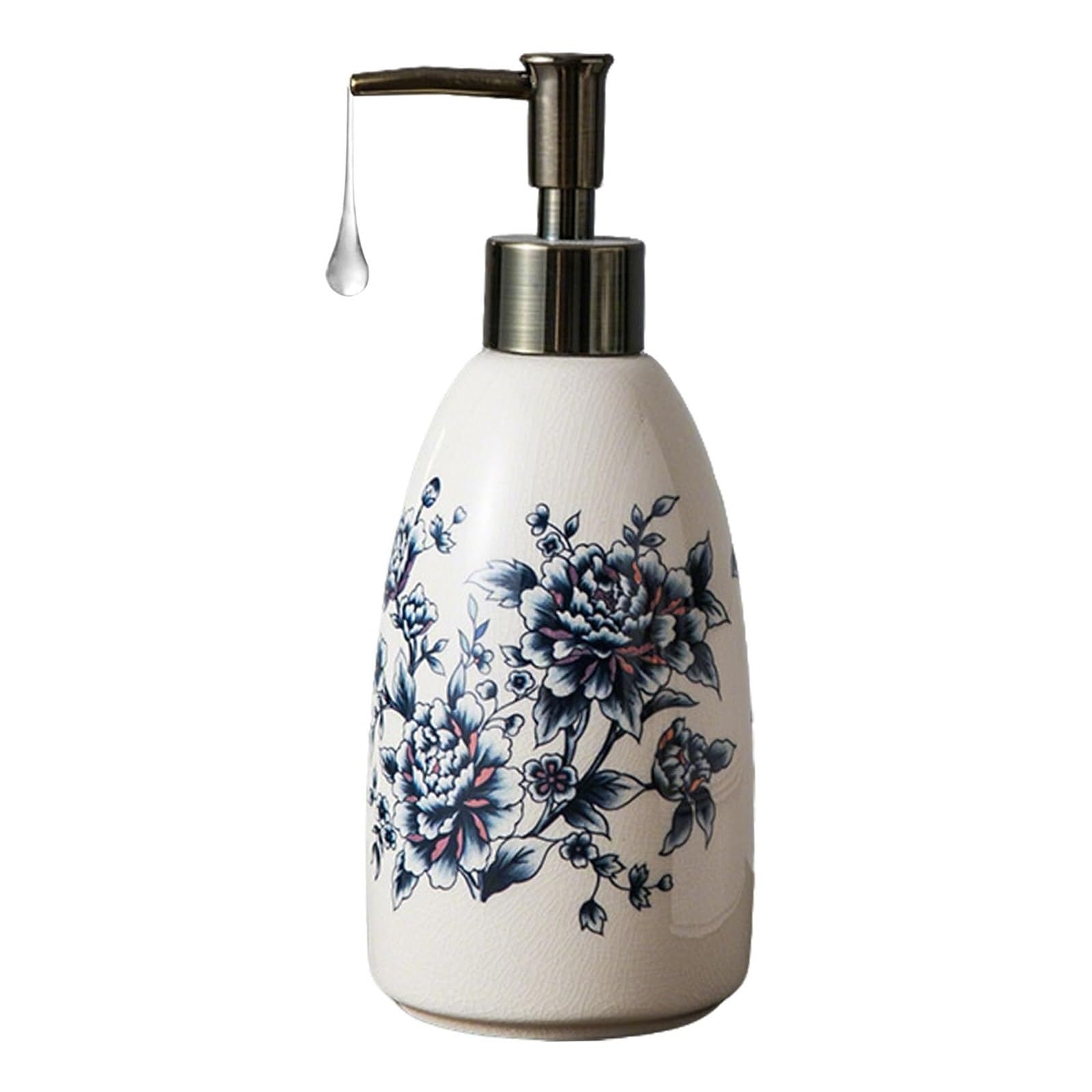 Yofab D Countertop Soap Ispenser Flowers Lotion Han An Dish With Removable Pump Vintage Bathroom Ecor