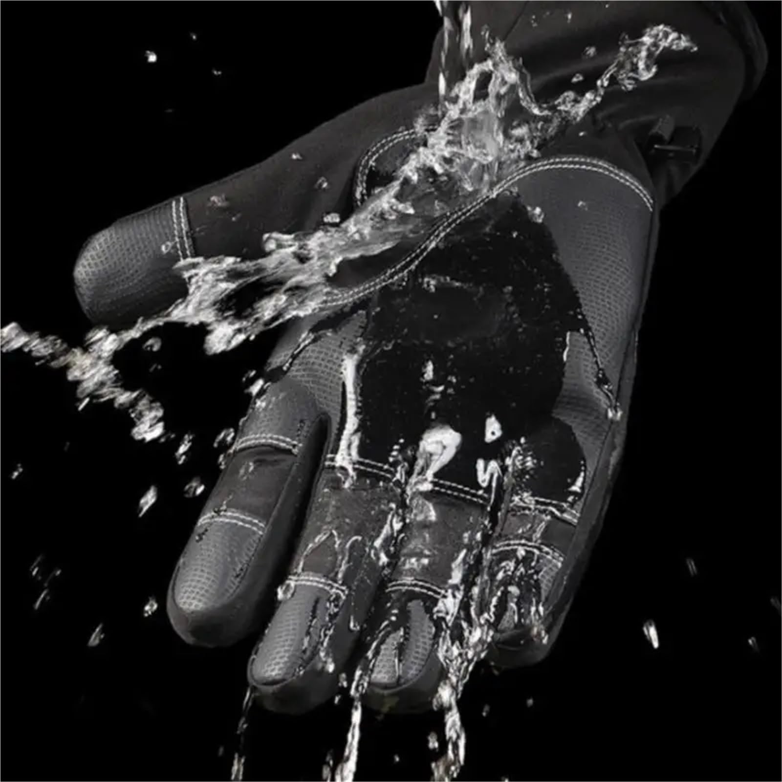 Gants d'escalade Gants de pêche imperméables d'hiver, 2 Doigts, Coupe-Vent, for Femmes et Hommes, en Velours, Protection Chaude, Gants de pêche pour Escalade(Black,M)
