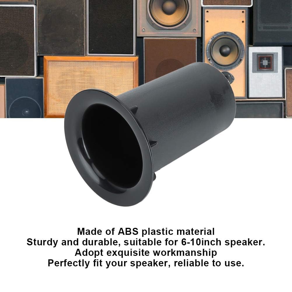 Agatige 2PCS Speaker Port Tube, 4x2.8inch Subwoofer Bass Reflex Tube ABS Speaker Pilot Hole Outlet Speaker Cabinet Port Tube for Speaker Cabinet, Portable Speaker, Home Speaker or Car Speaker