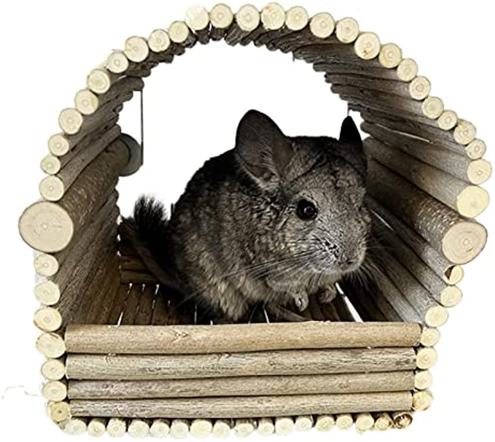 Amazon | 木製のウサギの隠れ家 - うさぎハムスターハウス歯ぎしり