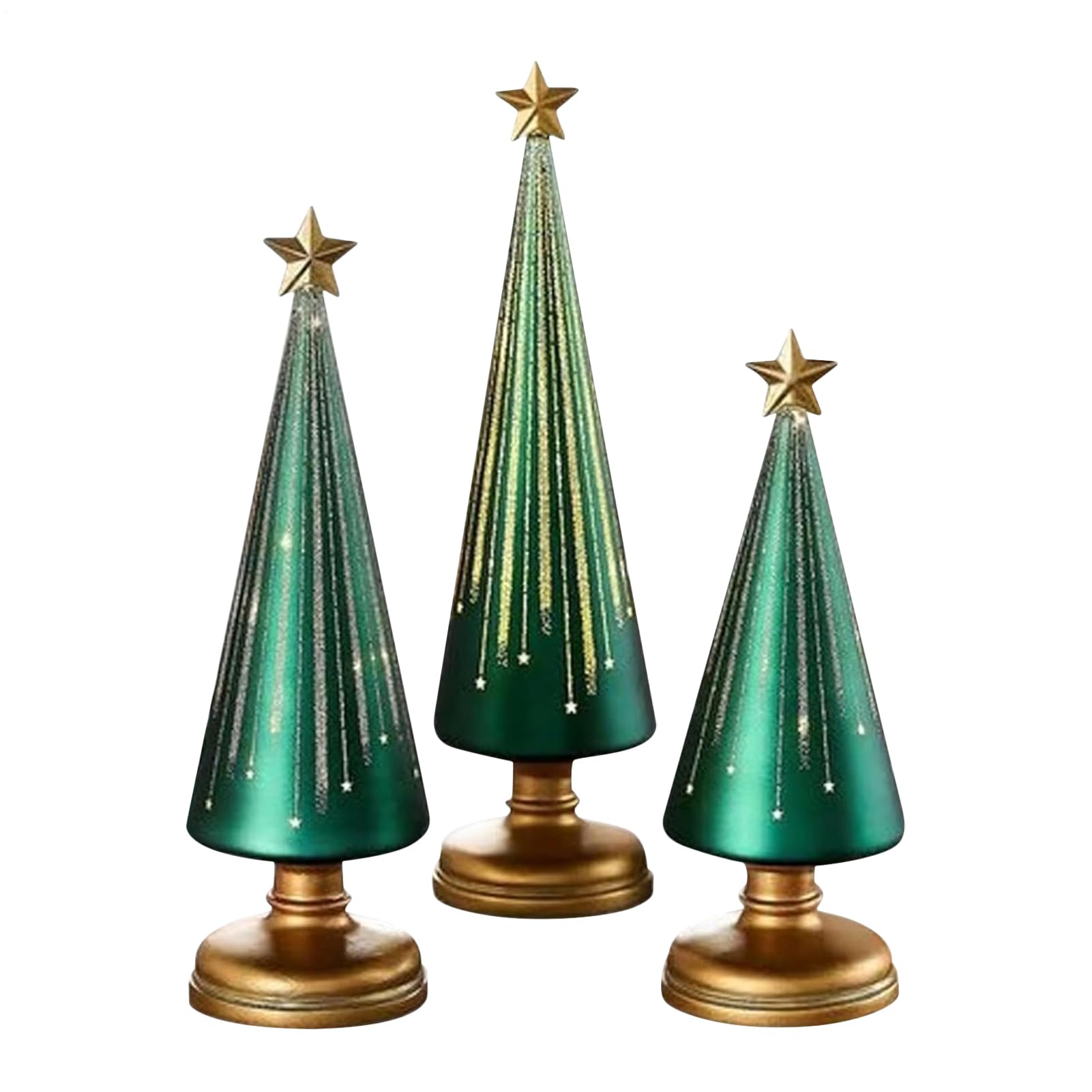Arbres de Noël étoilés résine déco table Thanksgiving fête école
