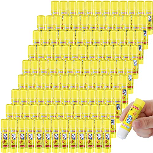 200 Pieces 0.24 Ounce White Glue Stick Washable Glue Stick for Crafts Home School Classroom Students Teachers Employees Scrapbooking Crafting Supplies