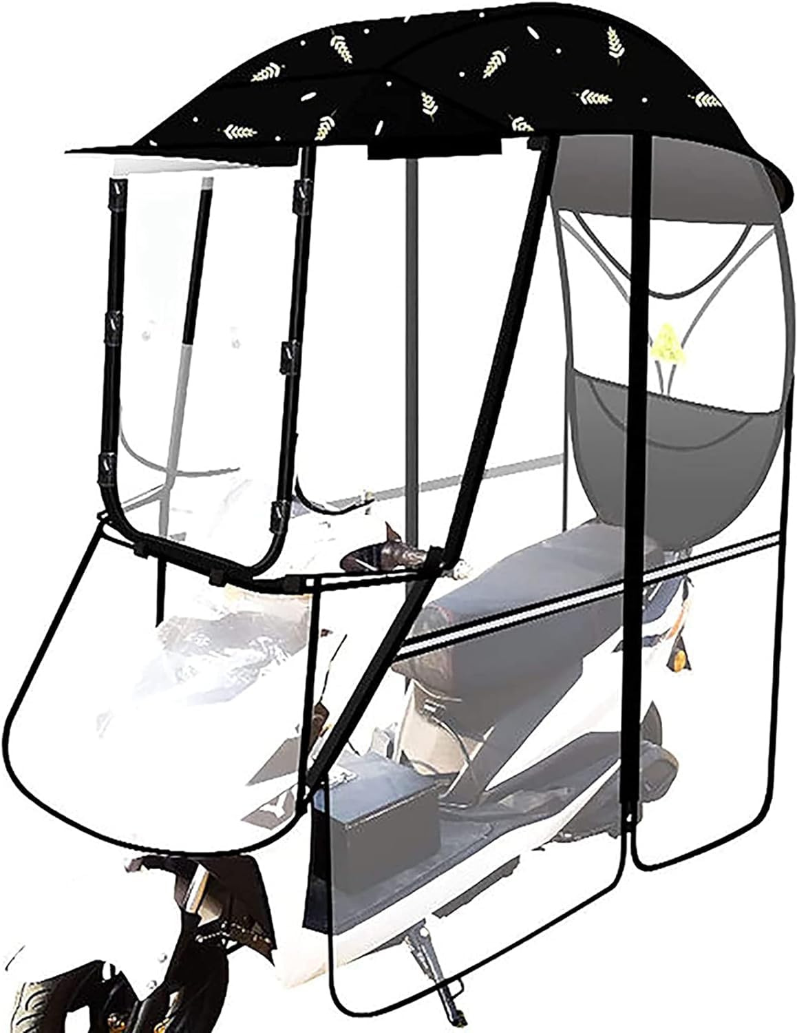 Toldo para scooter con protección solar, reflectante del calor y plegable.