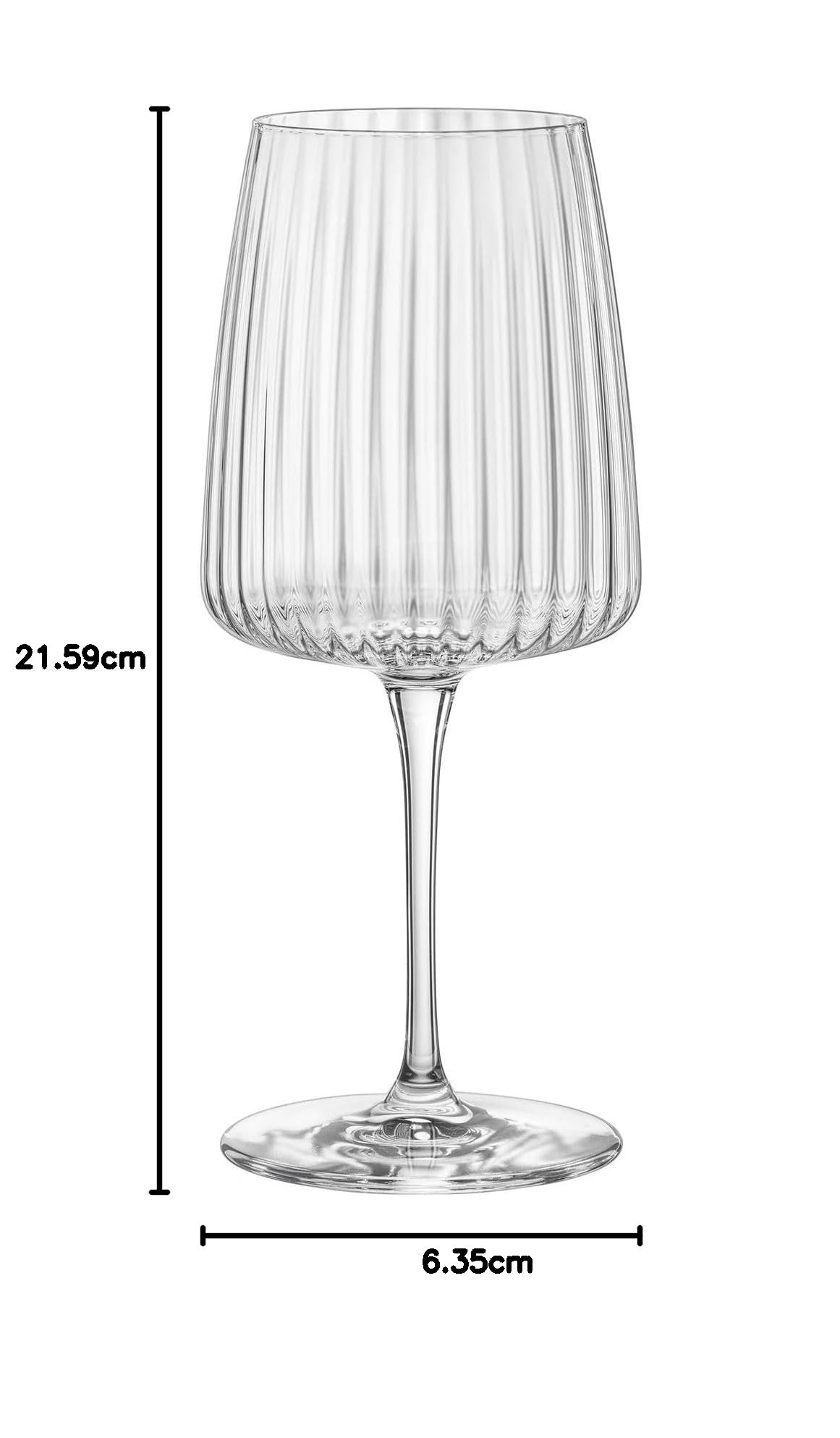 Bormioli Rocco Exclusiva Merlot - Copas de vino tinto de 510.3 g fabricadas con vidrio brillante estrella con tecnología Secure Edge y tratamiento XLT para mayor durabilidad, fabricadas en Italia,