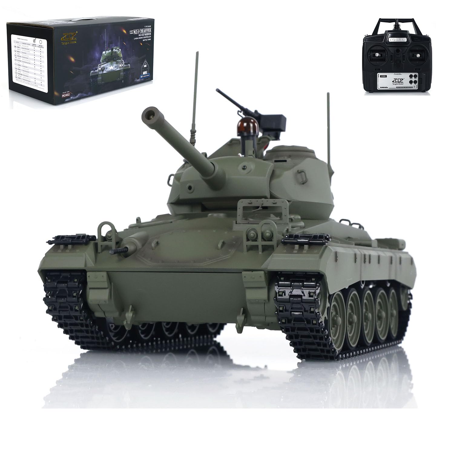 Amazon.co.jp: wheelfun トングデ 1/16 M24 チャフィー RC 軽戦車 電気