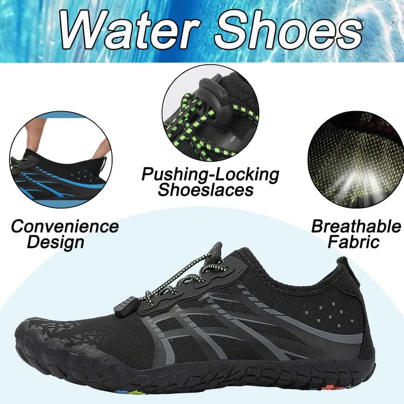 Image of LIZRHA Water Shoes for Men and Women Quick Dry Aqua Swim Barefoot Shoes for Outdoor Fishing Beach Pool Boat Surfing Walking Water Park and Yoqa Activities