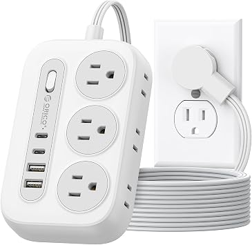 ORICO Surge Protector Power Strip, Multiple Outlets Extension Cord
