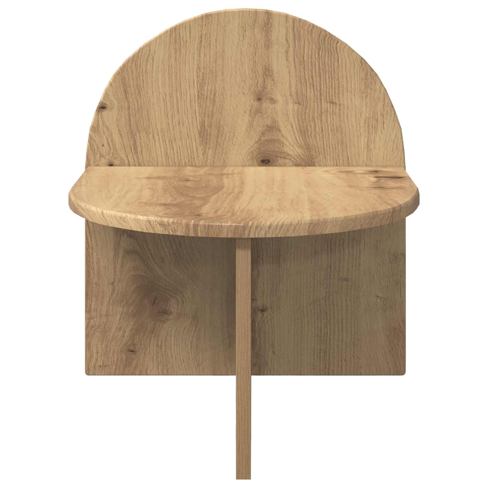 Comodino 2 pcs Rovere Artigianale 40 x 35, 5 x 45, 5 cm, Tavolino da Notte Moderno con Piano Rotondo, Comodino Sospeso o a Terra, Mobiletto Letto Compatto per Camera da Letto, Arredo Legno Caldo