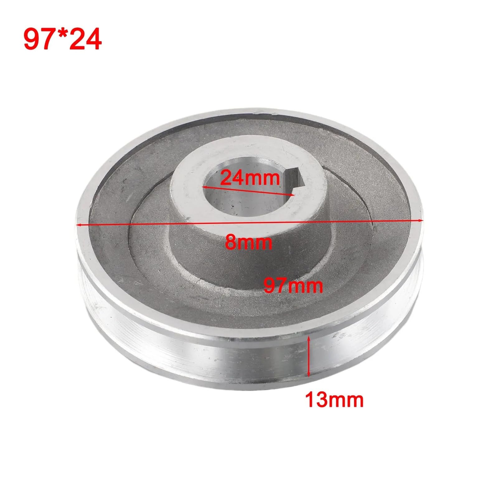 1 Stück Einzelrillen-Riemenscheibe for A-Typ-Dreieck 19/24 mm – Zubehör for Luftkompressormotoren(24MM)