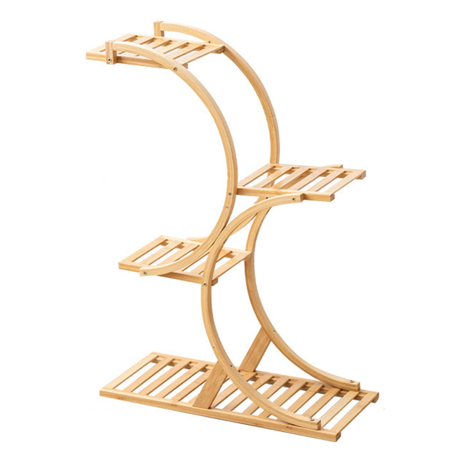 Étagère à plantes en forme d'échelle pour créer un salon de jardin intérieur modulable
