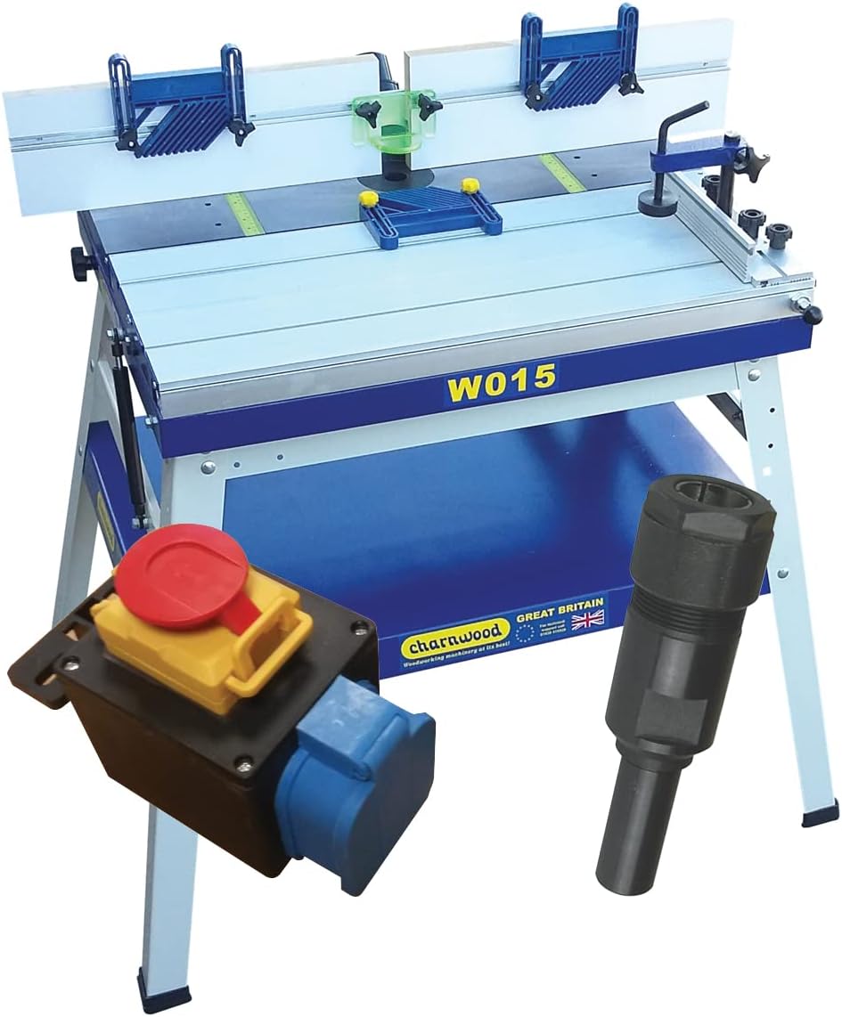 Package Deal:Charnwood W015 Universal Router Table +NVR Switch & Collet ...