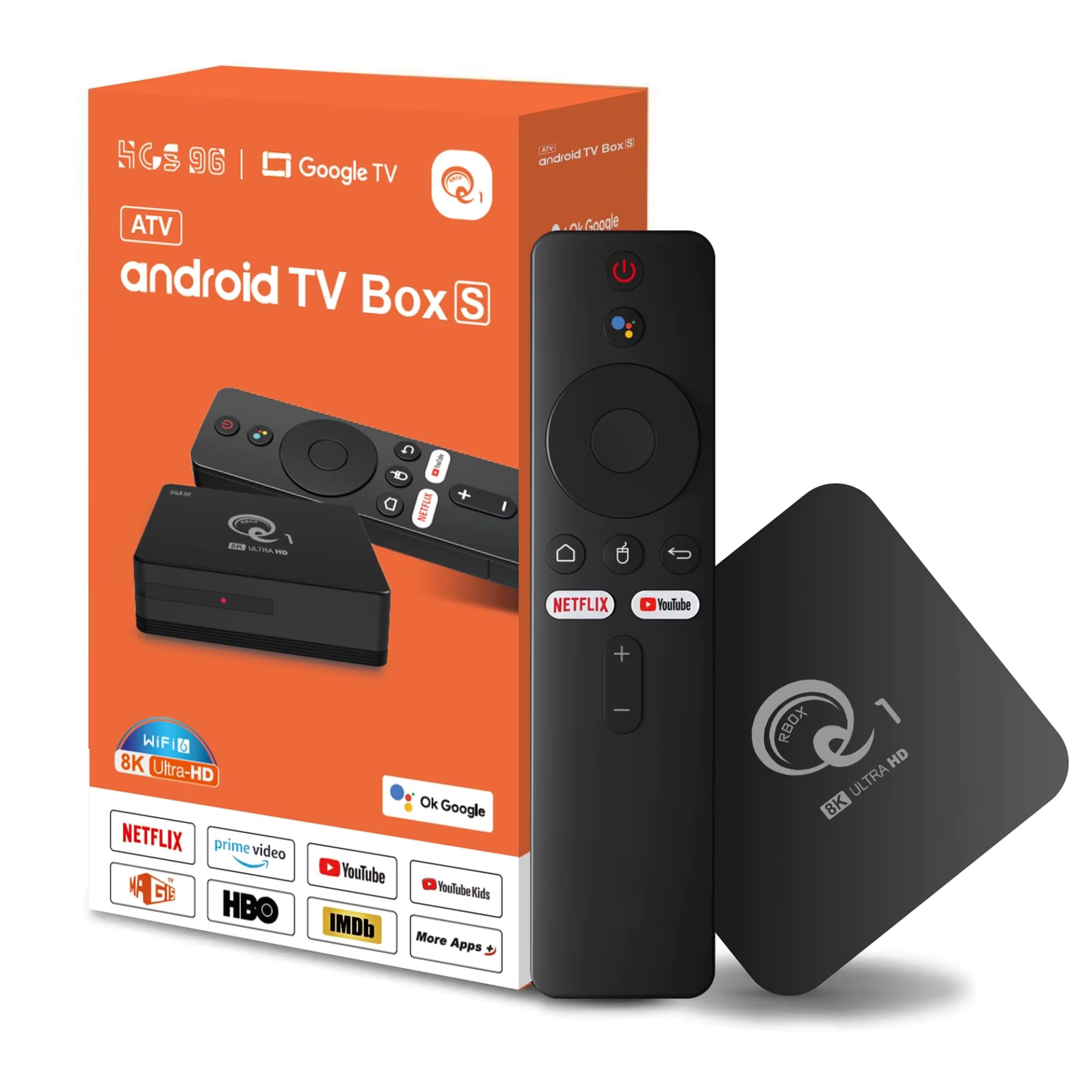 その他 Q1 MINI+ TV BOX S Android 14 8K Android TV Box S, 8K Ultra HD Streaming Device, 4GB+64GB, Android