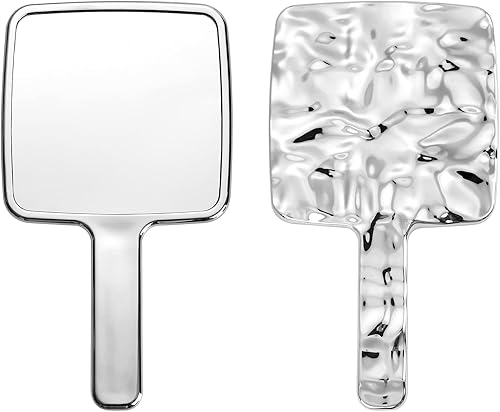 YCHMIR Espejo de mano galvanizado plateado cuadrado de 51 x 9 pulgadas