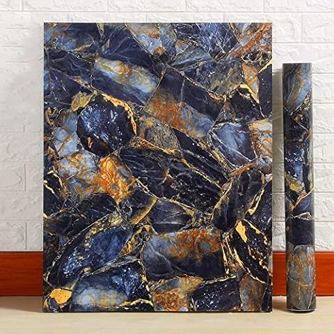 Marble self-Adhesive Wallpaper Sticky Back Plastic Marble Countertop Contact Paper Waterproof Self Adhesive Peel and Stick for Kitchen Bathroom Countertop Table Furniture Stickers (45cm X 300cm) Cover