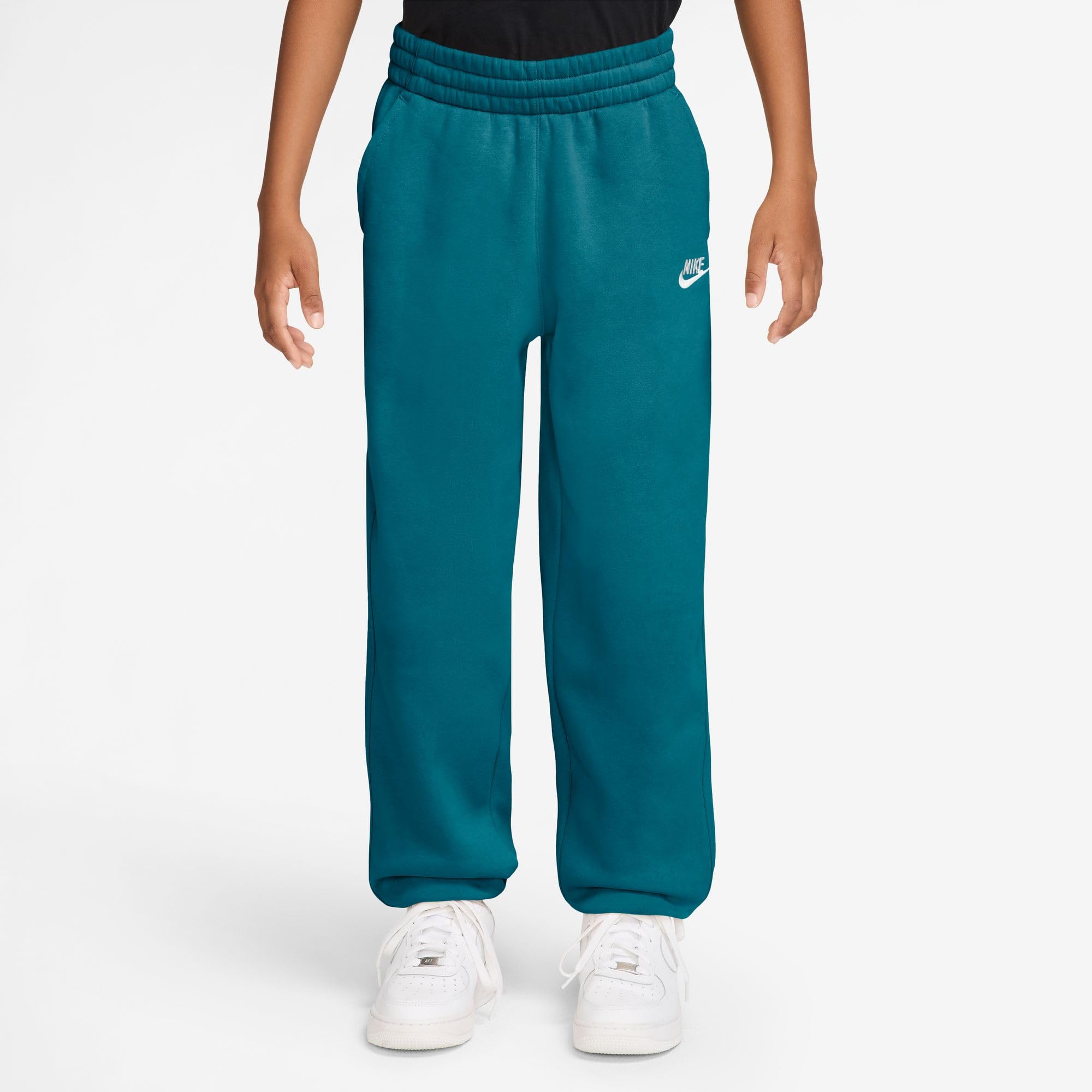 Nike Sportswear Club IQ6116 - Pantaloni Larghi in Pile per Bambini più Grandi