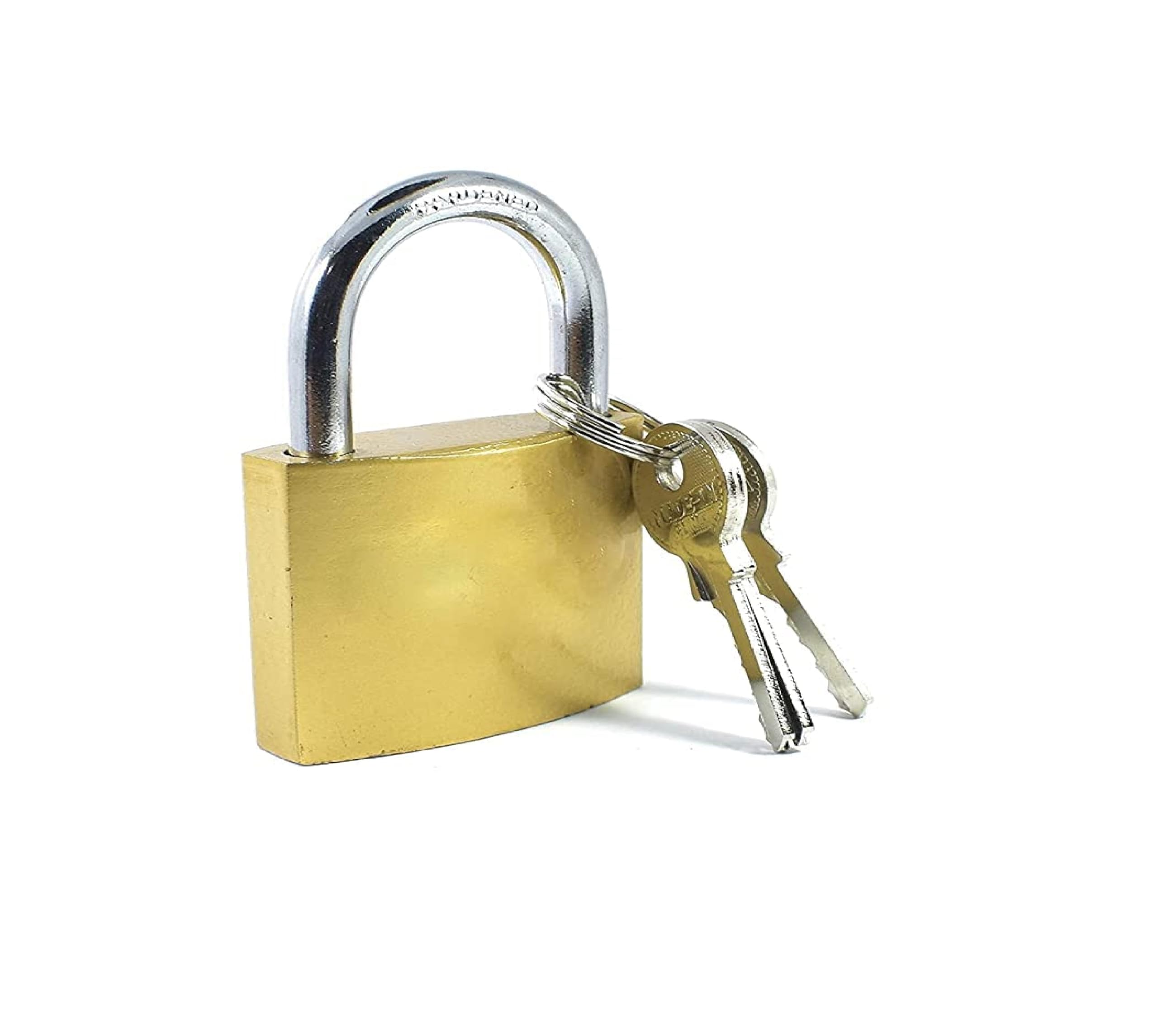 Lock Padlock with Keys, 38 mm, Strong Shackle, for Home, Door, Room, Shutters, Gates, Medium Security (1)-image-0