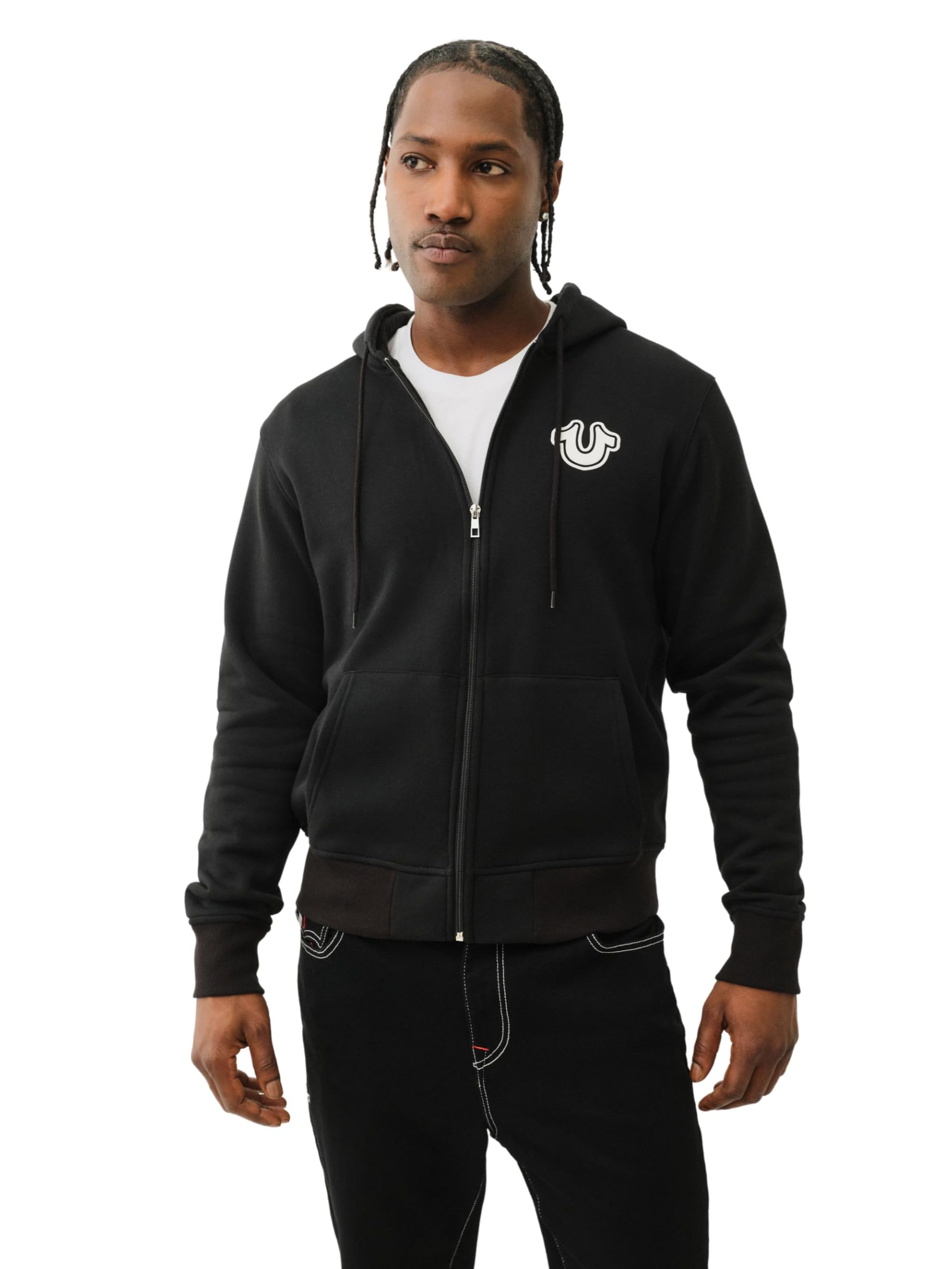 【TRUE RELIGION】ロゴジップパーカー★国内発 True Religion ジップアップ パーカー | グレー | FARFETCH JP
