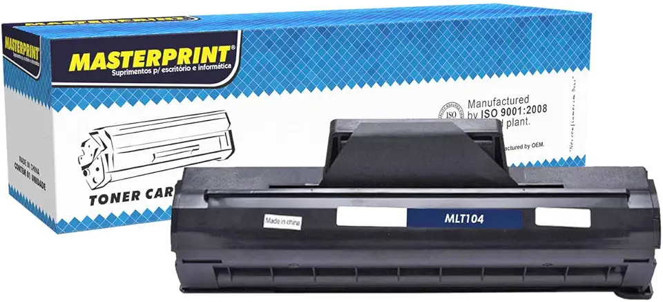Toner Compatível para Samsung D104 MLT-D104S Marca Masterprint para SCX-3200 SCX-3205 ML-1660 ML-1665 Preto 1.500
