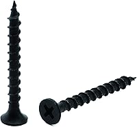 Vista 20 de Tornillo de madera #8 x 3/4 pulgadas 100 piezas, recubierto de fosfato negro, acero inoxidable, cabeza plana, cola de milano, autorroscante, rápido