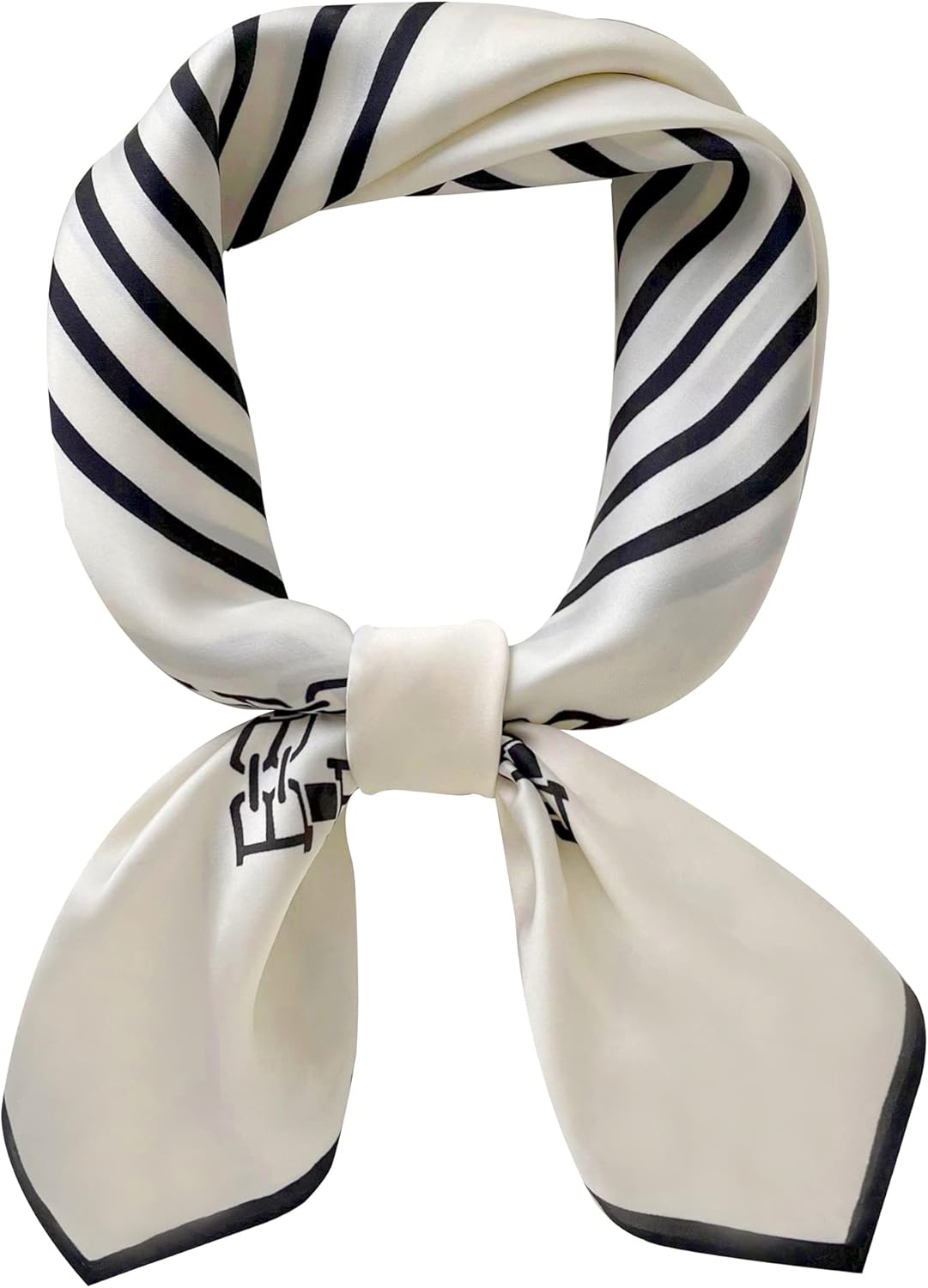 Mokoomiss Silk Feeling Scarf Medium Square Satin Head Scarf for Women 27.5 × 27.5 inches