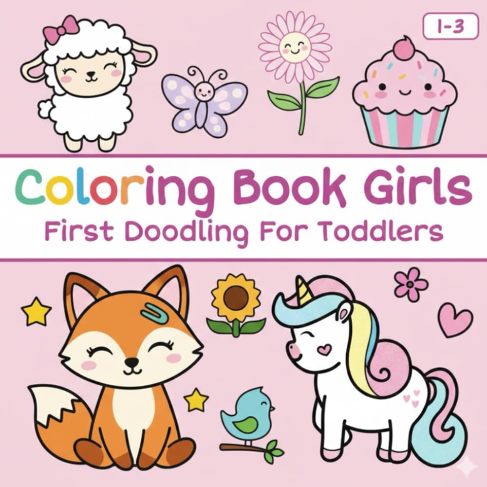 Coloring Book Girls: First Doodling For Toddlers