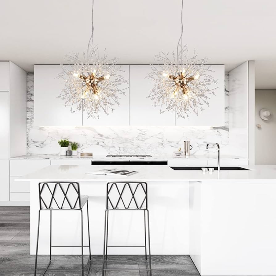 familiar 90.100セット Shrine Dandelion Crystal Chandeliers, Modern Design