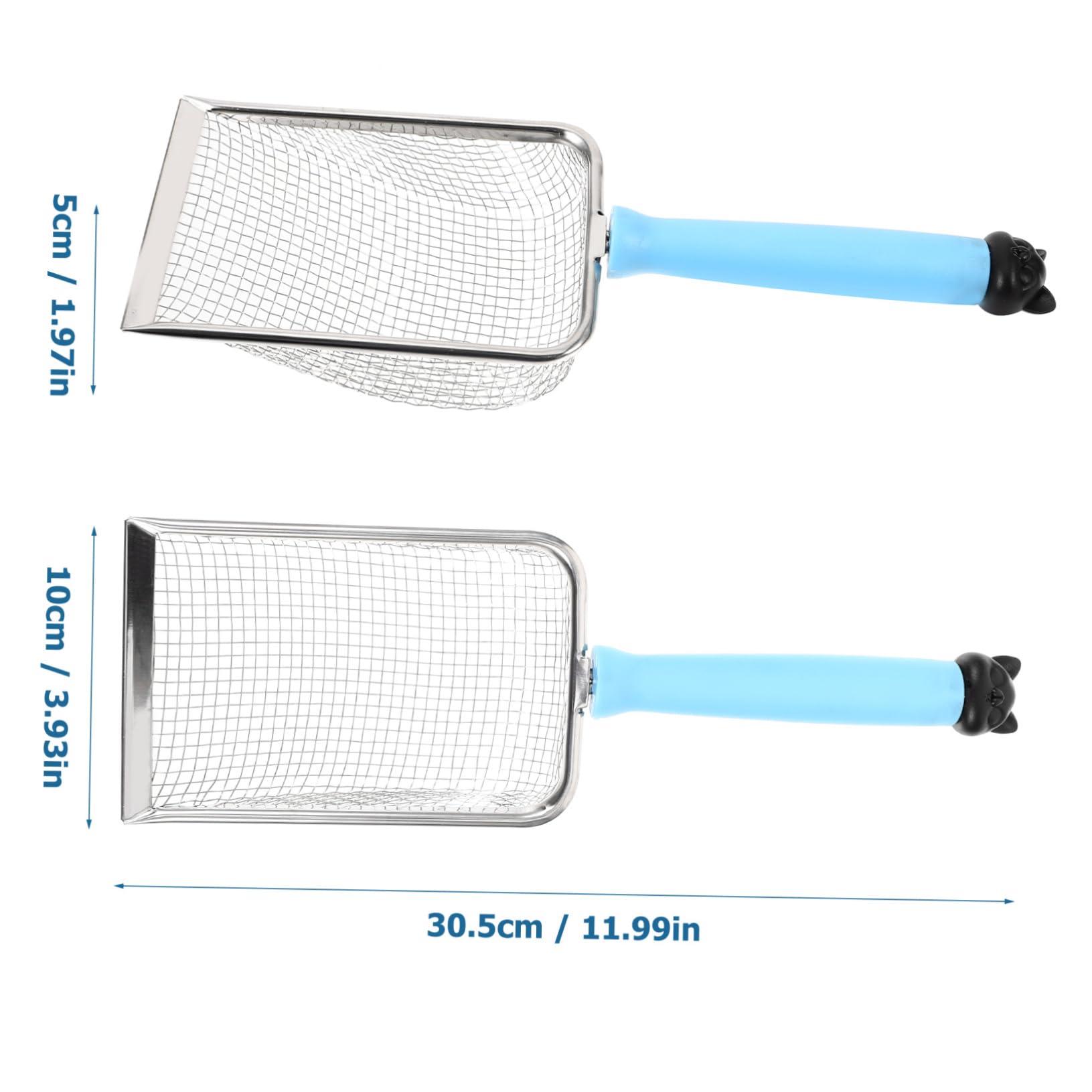 BESPORTBLE Metal Cat Litter Scoop Ergonomic Handle Non-Stick Kitten Poop Sifting Cleaning Tool Cat Litter Sand Shovel