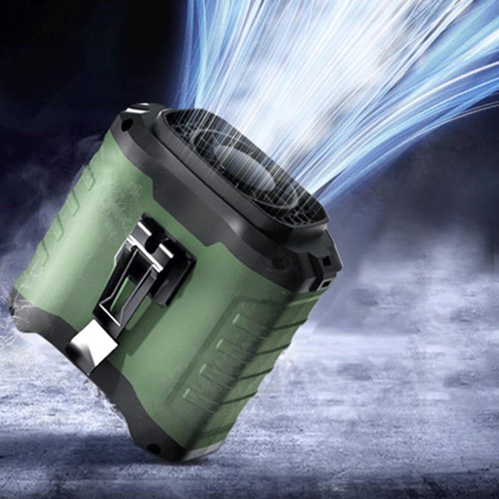 Ventilatore USB (verde), ventilatore portatile da 8000 mAh, ventilatore personale, ventilatore