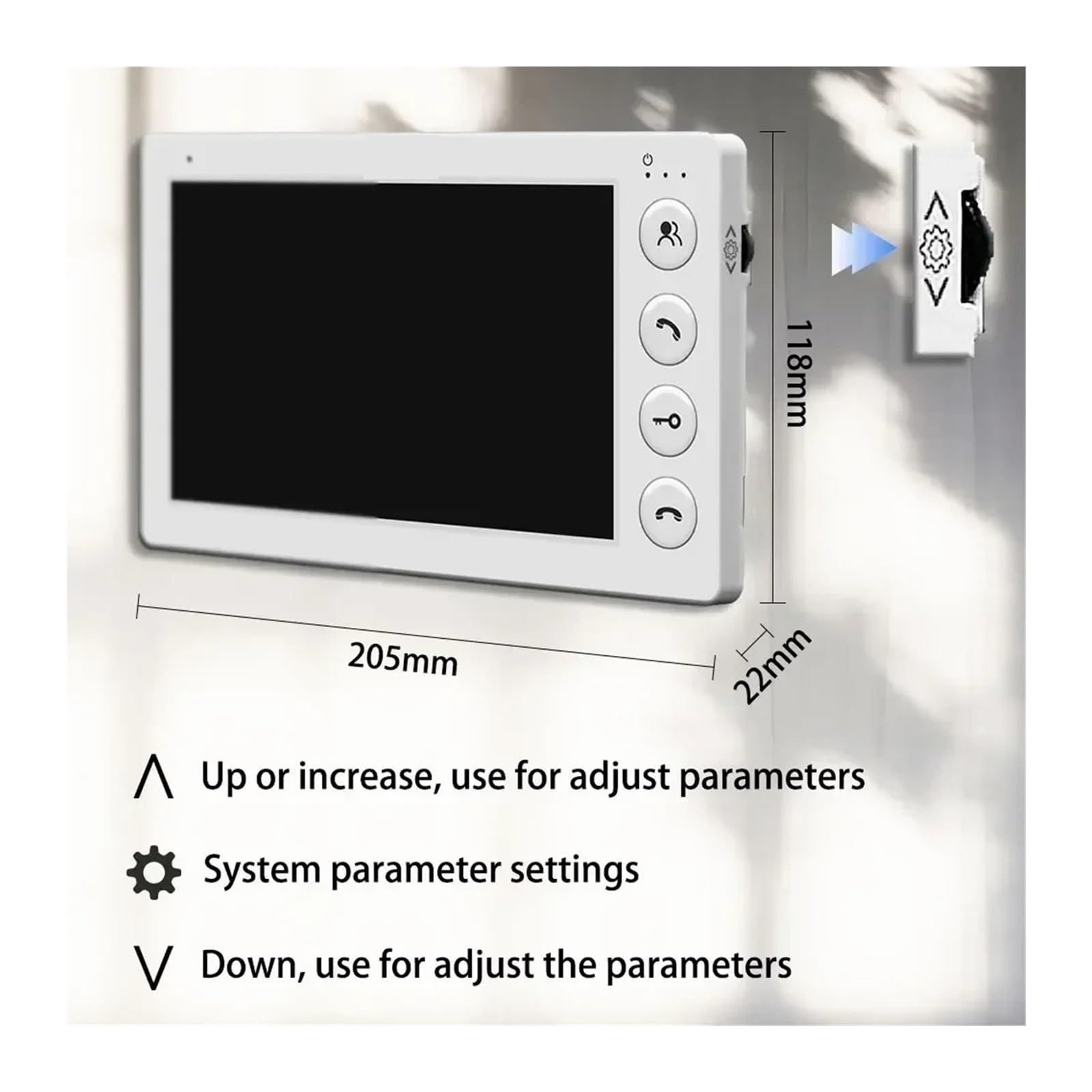 2/3/4-jednostkowy wielomieszkaniowy domofon wideodomofonowy z odblokowaniem kartą RFID 7-calowy 4-przewodowy system Szeroki kąt(4 Unit Intercom Set)