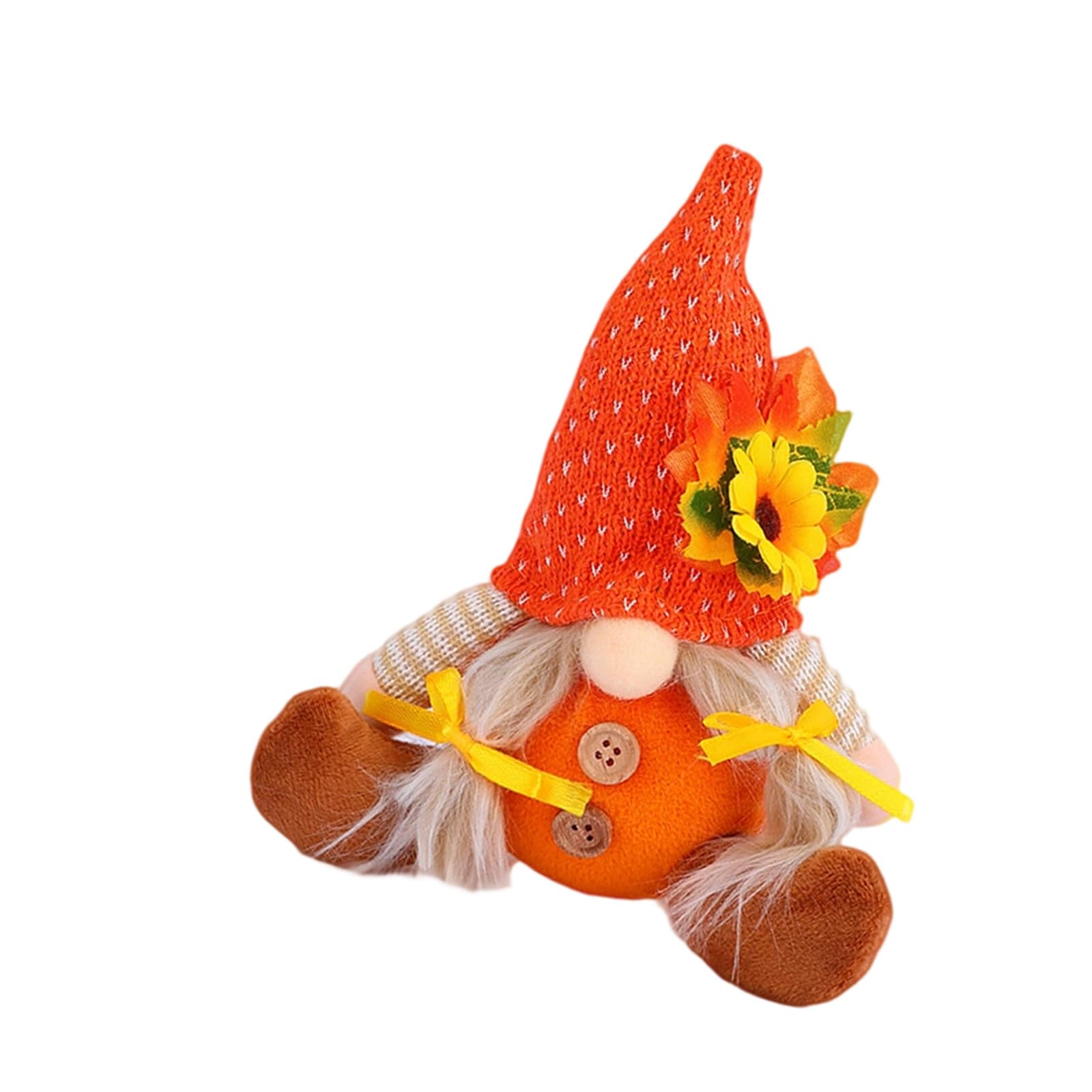 HZBB Thanksgiving Themed Cloth Scarecrows Fall Home Decoration with Sun Flower Designs Harvest Desktop Display Centerpieces Fabric Scarecrows Thanksgiving Craft