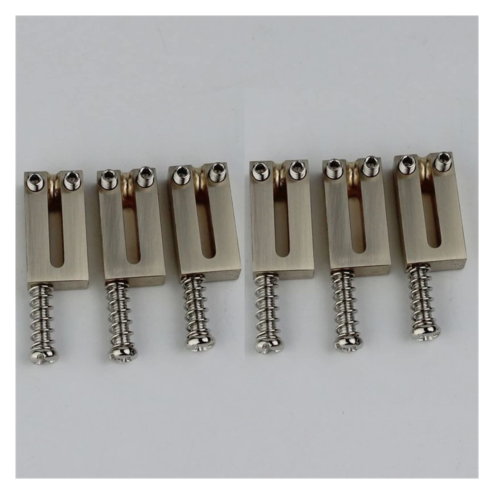 Parti di ricambio chitarra 6 PCS Guitar Bridge Brass Selle Standard 10.5mm * 5.4 * 20.3 Per ST/TL.