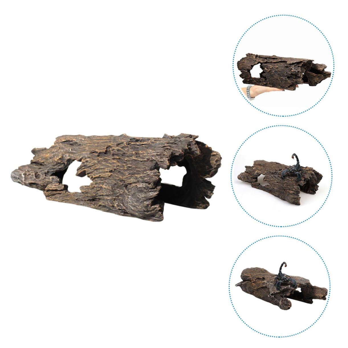 SUPVOX Tronco Acquario Resina Leggera Ceppo Decorativo per Paesaggio Tronco d Albero Artificiale per Acquario da Tavolo