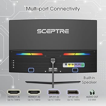 Amazon.com: Sceptre 24-inch Curved Gaming Monitor 1080p up