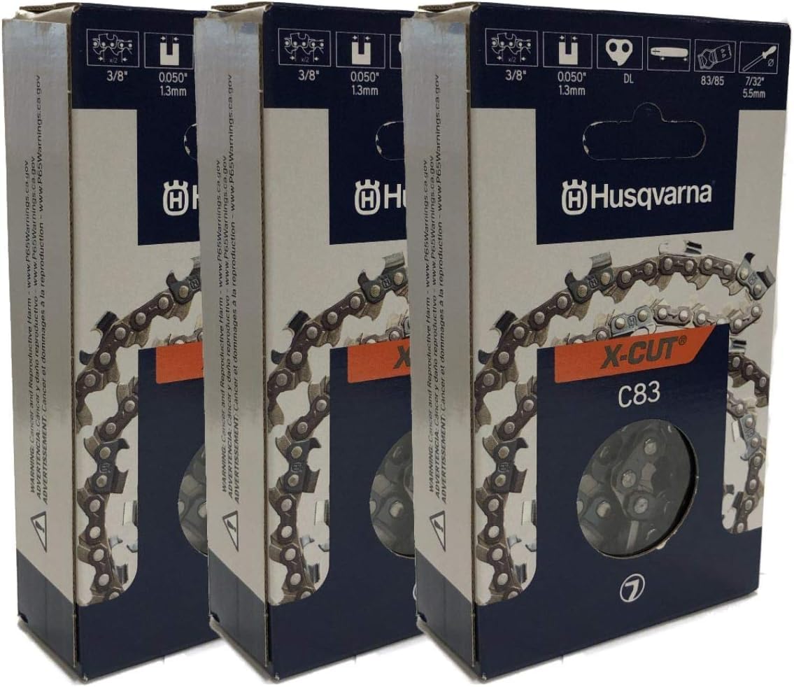 Husqvarna 585550072 - Cadena de motosierra de 50,8 cm X-Cut 3/20.3 cm, .127.0 cm, 72 DL, paquete de 3