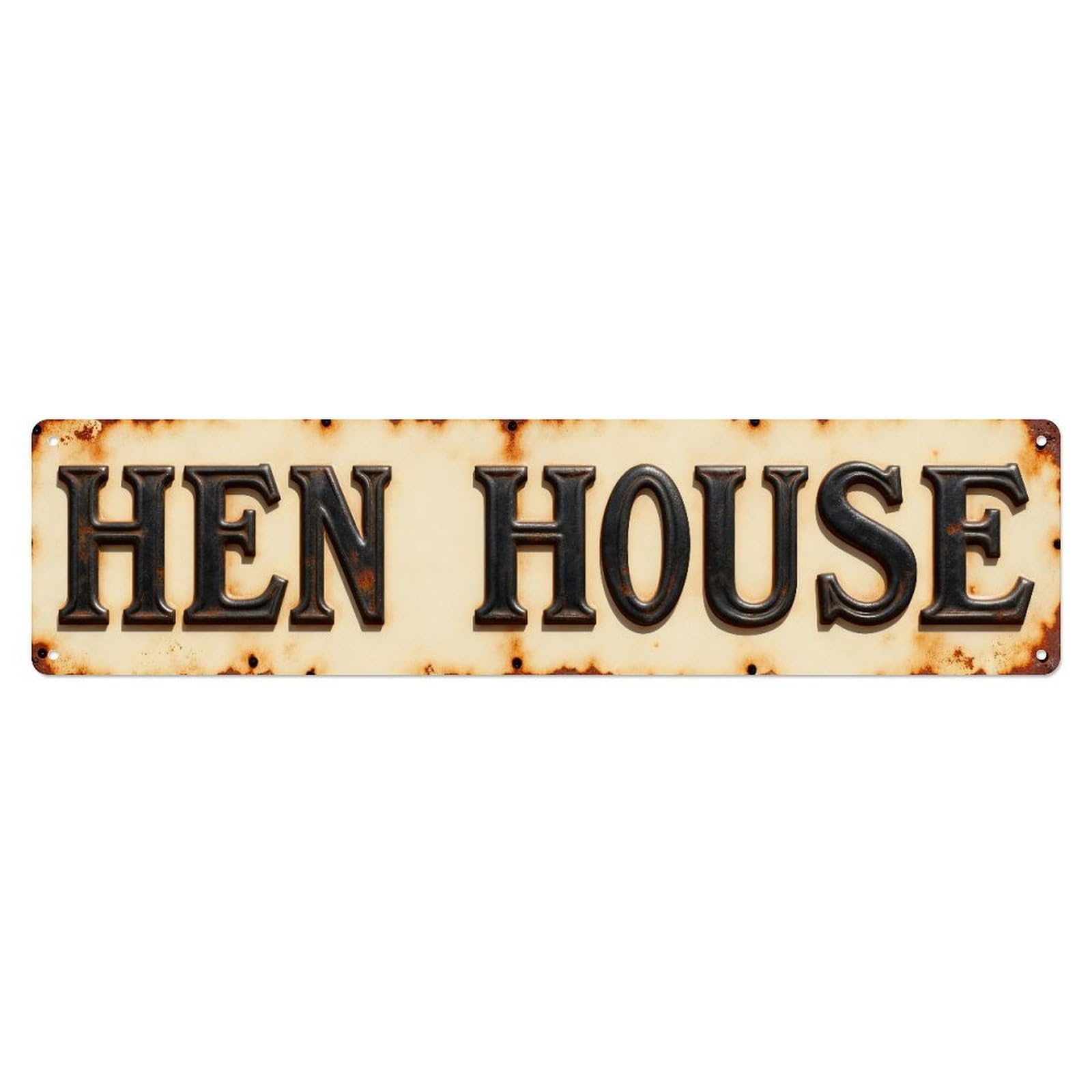 Hen House Sign Pattern Metal Tin Sign Plaque