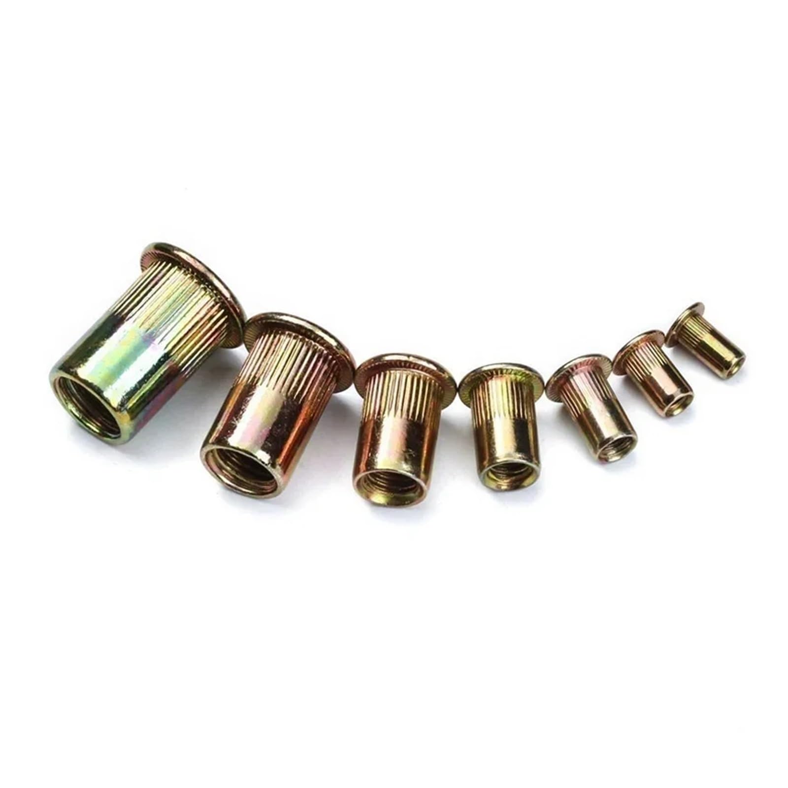 90/220/300 Pezzi M3 M4 M5 M6 M8 M10 M12 Dadi a Rivetto in Acciaio al Carbonio zincato a Testa Piatta zigrinati a Inserto Dado a a Dadi Quadrati(Only Nut Gun M3-M12)