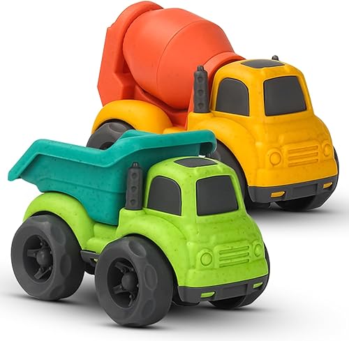 Aigitoy Camión volquete de juguete, camión bio-plástico sostenible para niños de 3 años de edad, para interiores y exteriores, arena de juguete para