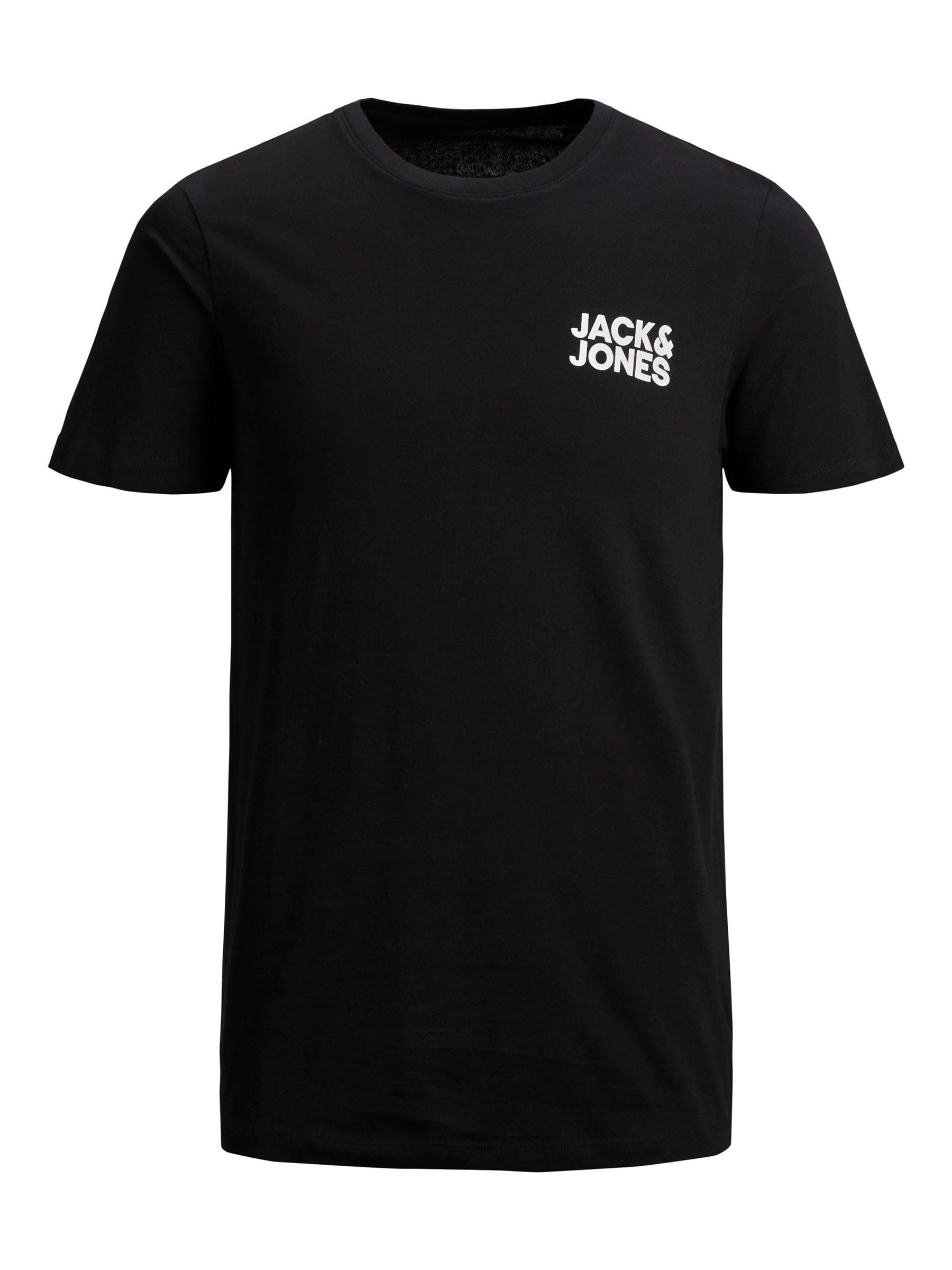JACK & JONES Male T-Shirt Plus Size Logo T-Shirt, black, 8XL