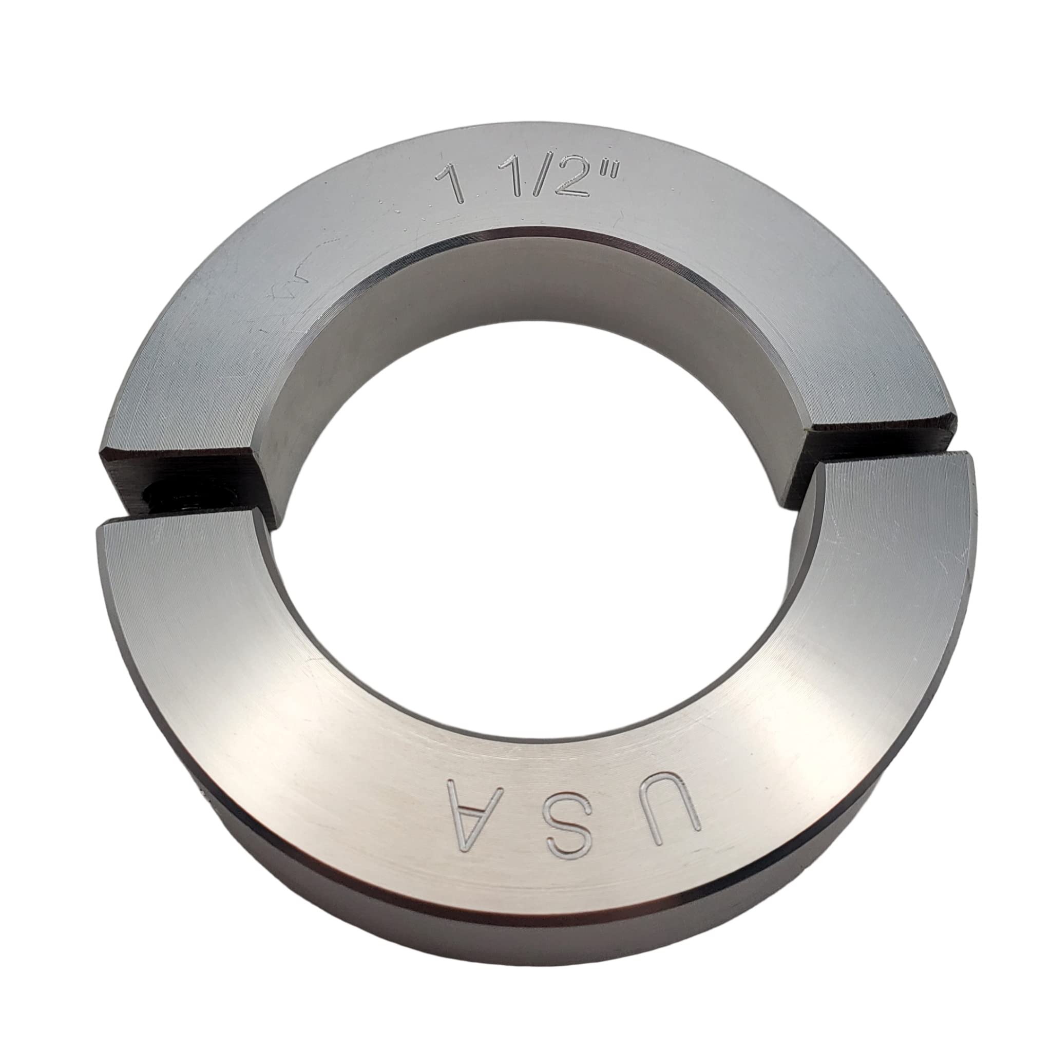 Diámetro del orificio de 1.5 pulgadas - Collar de eje de dos piezas de sujeción - Aluminio 2024 (paquete de 1)