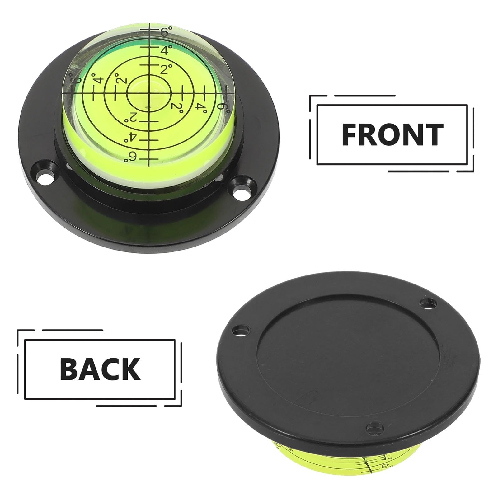 1 niveau à bulle compact avec base, instrument de mesure portable de haute précision for le bricolage, la photographie et le nivellement de camping-cars.