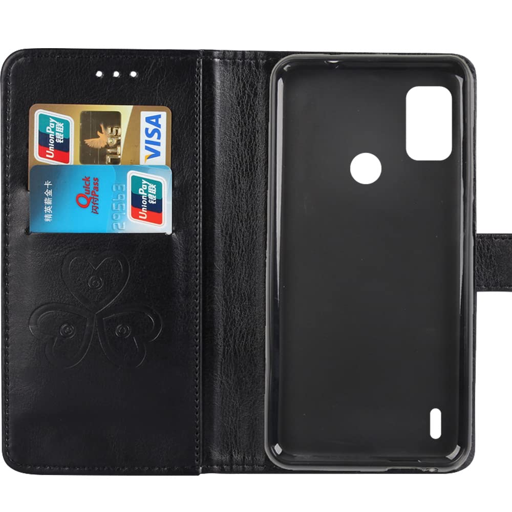 Custodia In Silicone Morbido TPU Per Nokia C21 Plus (6.52 Pollici) - Cover Ultra Sottile Antiurto E Antigraffio, Nero (Modello JS20) - 2